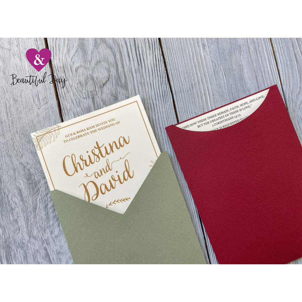 Sleeve wedding invitation cricut (cdr, ai, dxf, pdf)