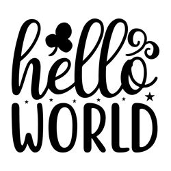 Hello-world-Typography Tshirt Design Dwnlload by  Vectorfreek