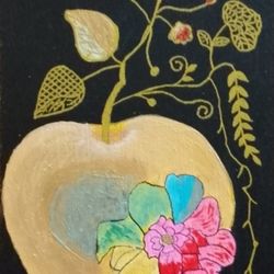 golden apple digital print