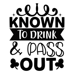 known-to-drink-pass-typography tshirt  design print ready  template download by vctofreek
