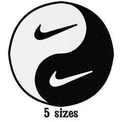 Nike machine embroidery design. Black and white art. Embroidery designs trendy. Digital download.