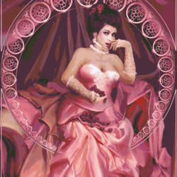 vintage digital pattern pdf / seven mortal sins- gluttony / cross stitch pattern