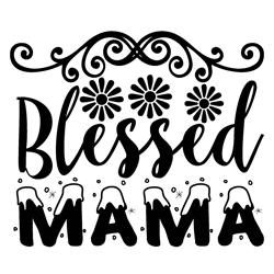 Blessed-Mama-Baby For Typography tshirt  Design Download by  Vectofreek