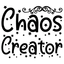 Chaos-Creator-Typography tshirt  Download By  Vectorfreek