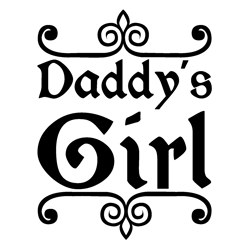 Daddys-Girl-Typography Tshirt  Design
