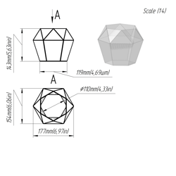 project 304. stained glass printable pattern. brillant3d