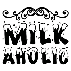 Milk-Aholic- Typography tshirt  Design