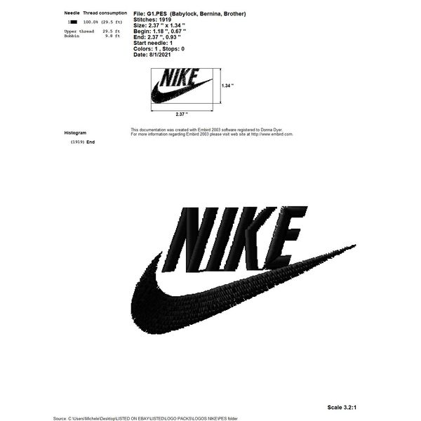 Collection 184 NIKE LOGO'S Embroidery Machine Designs - Inspire Uplift