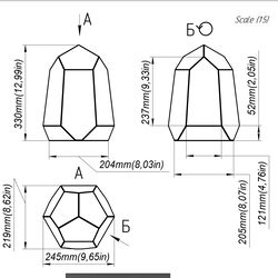 project 307. stained glass printable pattern. brillant3d