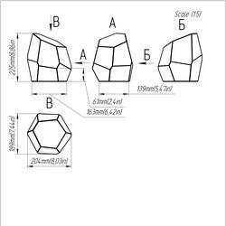 project 313. stained glass printable pattern. brillant3d