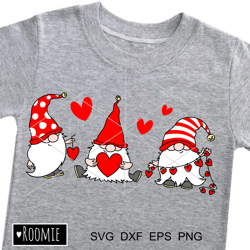 valentine gnomes with hearts clipart svg, scandinavian gnome svg, i love you svg, valentine shirt design, gnome cricut