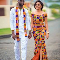 african couples clothing, couple's attire, different sizes and colors, wedding outfit, handmade wears, native wears,