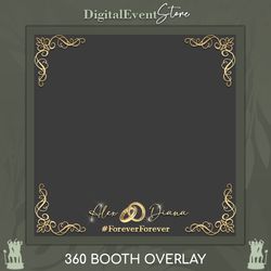 360 Wedding Photobooth Gold Wedding Overlay Birthday Videobooth Template Overlay 360 Photo Booth 360 Custom 360 Slomo