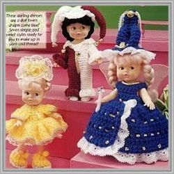 Digital - Vintage Dolls 6-3/4" Crochet Pattern - Cindy Doll Delights Crochet Pattern - English - PDF