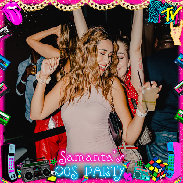Neon 90s Party 360 Overlay 80s Party Photobooth Template 360 | Inspire ...
