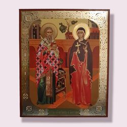 Saints Cyprian and Justina icon | Orthodox gift | free shipping from the Orthodox store
