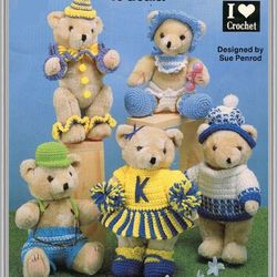 Digital - Vintage Bear 12" Crochet Pattern - Teddy Bear Clothes Crochet Patterns - English - PDF