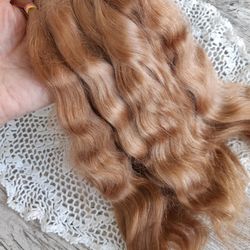 Mohair Doll hair soft coaca 8-10" in 10 grams (0.35 oz) Doll Hair for wig Angora goat dyed  extra long locks wig doll