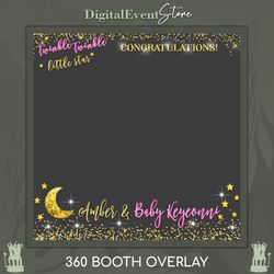 360 baby shower overlay baby shower videobooth 360 twinkle template gender reveal 360 he she photobooth 360 custom