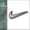nike swoosh two layers machine embroidery design