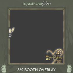 360 Gold Wedding Overlay Wedding Rings Photo Booth Wedding Video Booth Template Overlay Wedding Touchpix Slomo 360