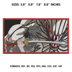 yuta okkotsu and rika embroidery/anime embroidery design/ anime design/ embroidery pattern/ design pes dst format