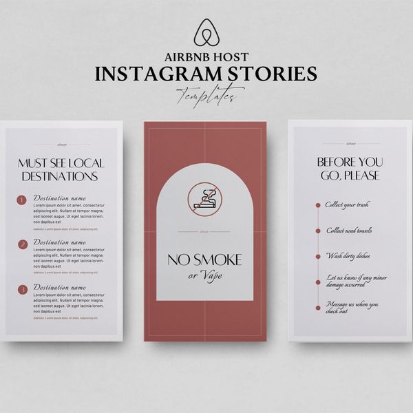 Airbnb Instagram Templates, 12 Story templates, Canva template, welcome book (5).jpg
