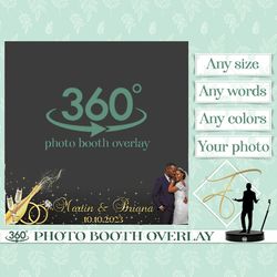 Gold 360 Booth Overlay Wedding 360 Photobooth Template Wedding Touchpix Wedding Video Booth Overlay 360 Overlay Spinner
