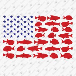 USA Fisherman Flag Fishing Patriotic Vinyl Cut File T-Shirt Sublimation Design