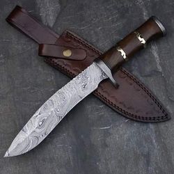 CarbonSteel knife, Hunting knife with sheath, fixed blade Camping knife, Bowie knife, Handmade Knives, Gifts For Men