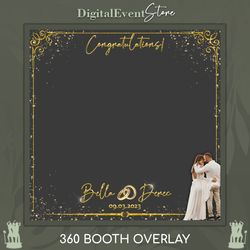 360 Gold Wedding 360 Photo Wedding Photobooth Overlay Videobooth Template Custom 360 Slomo Overlay 360 Custom Wedding