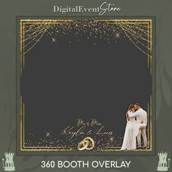 360 Overlay Wedding 360 Photo Wedding Photobooth Videobooth Template Custom 360 Slomo overlay 360 Photo Booth 360 Gold