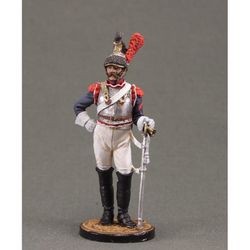 Painted tin soldier 54 mm. Historical Miniature Napoleonic. Cuirassier of the 3rd Cuirassier Regiment. France, 1812