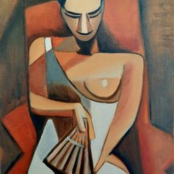 Original oil painting Copy oil painting Pablo Picasso Woman Artwork Cubism style
