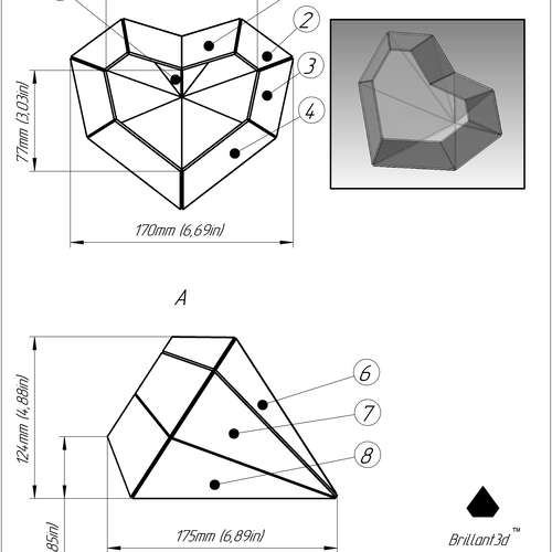 Project 4.01. Stained glass printable pattern. Brillant3d