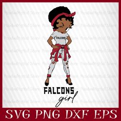 Betty Boop Falcons Girl Svg, Betty Boop Falcons Girl Nfl,  Betty Boop Svg, Betty Boop Nfl, Betty Boop Svg Files