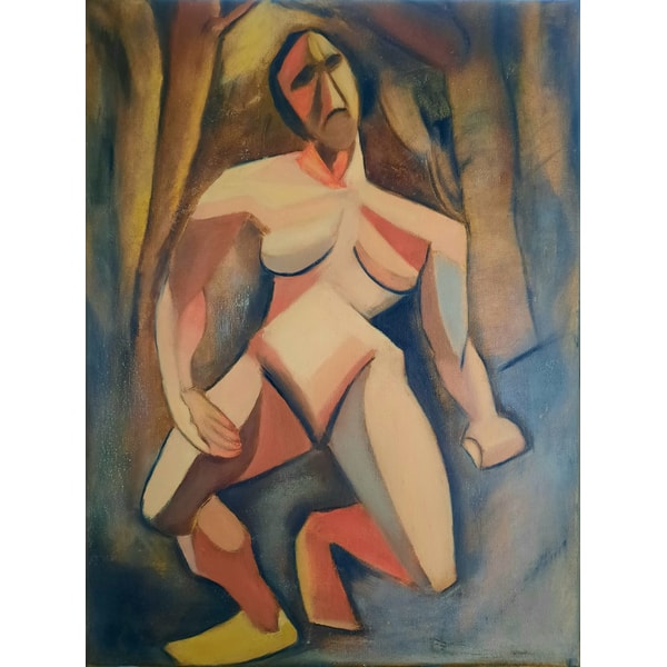 голые цопы Woman nude Pablo Picasso artwork Cubism style Copy oil paint | Inspire Uplift
