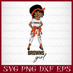 Betty Boop Browns Girl Svg, Betty Boop Browns Girl Nfl,  Betty Boop Svg, Betty Boop Nfl, Betty Boop Svg Files For Cricut
