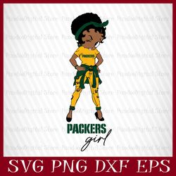 Betty Boop Packers Girl Svg, Betty Boop Packers Girl Nfl,  Betty Boop Svg, Betty Boop Nfl, Betty Boop Svg Files