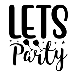 Lets-Party-Typography tshirt  Design