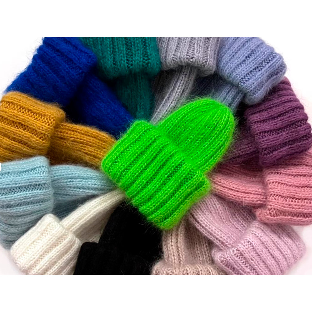 2023-01-23 (3).jpgChunky mohair beanie Women winter hat Ribbed knit mohair beanie Moheir handknit hat Warm hats Soft women hats