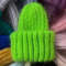 Chunky mohair beanie Women winter hat Ribbed knit mohair beanie Moheir handknit hat Warm hats Soft women hats
