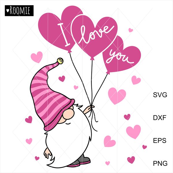 gnome with heart balloons and lettering I love you.jpg