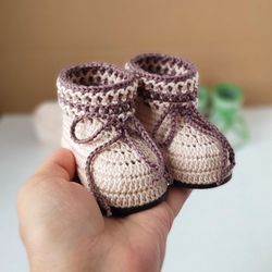 Crochet Pattern Baby Booties, Shoes 3 sizes (0- 12 months) Included Instant PDF download, Newborn Boots Pattern