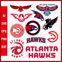 Atlanta Hawks Logo SVG - Atlanta Hawks SVG Cut Files - Atlanta Hawks PNG Logo, NBA Basketball Team, Hawks Clipart Images