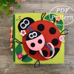 Bugs Quiet Book Felt PDF Pattern, Soft Book for toddlers Felt Pattern