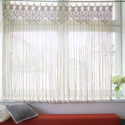 Macrame Curtain WAFER, Macrame Window Curtain, Window Curtain, Macrame Wall Hanging, Macrame Curtains, Modern Macrame