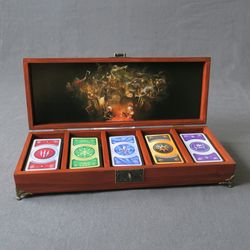 Wooden Gwent Box for 5 decks Witcher 3