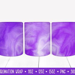 Abstract Purple Mug Sublimation Design. Marble Mug Wrap