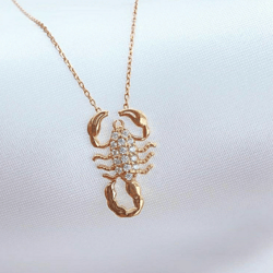Scorpio Necklace, 925 Sterling silver Scorpion Necklace, Valentine's Day gift, Necklace for Women, Gift for Her, Sale